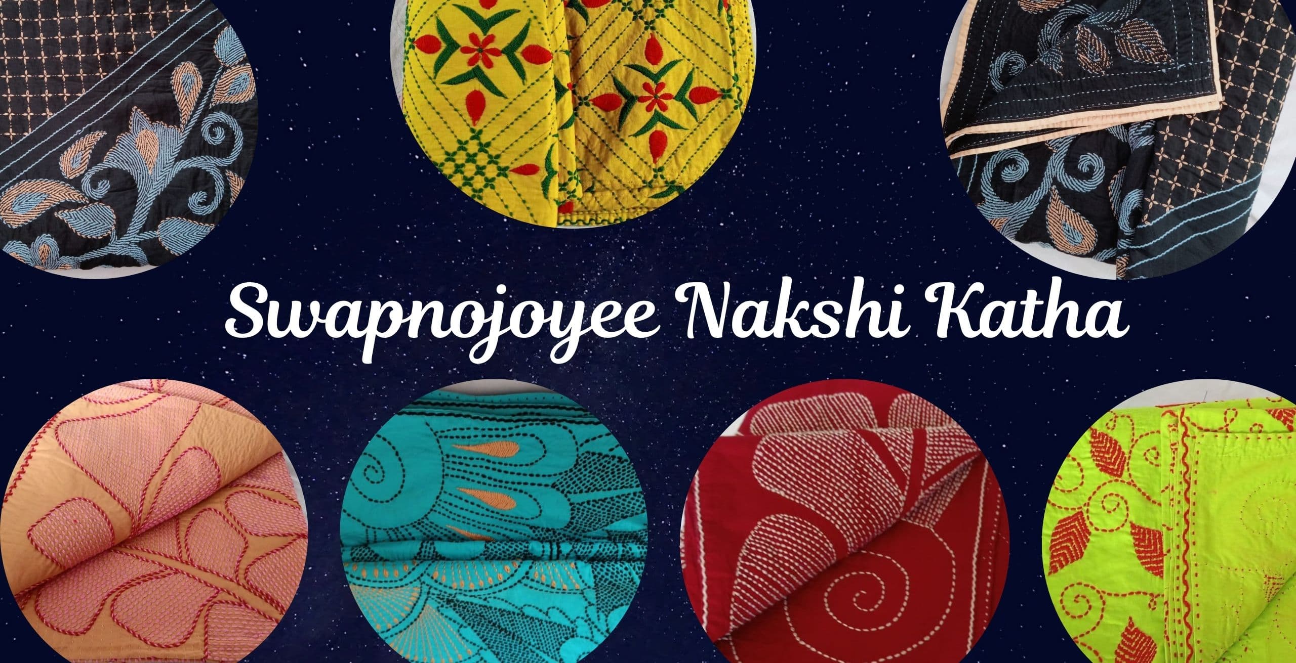 Handmade Nokshi Katha - Best Traditional Embroidered Quilt from Bangladesh