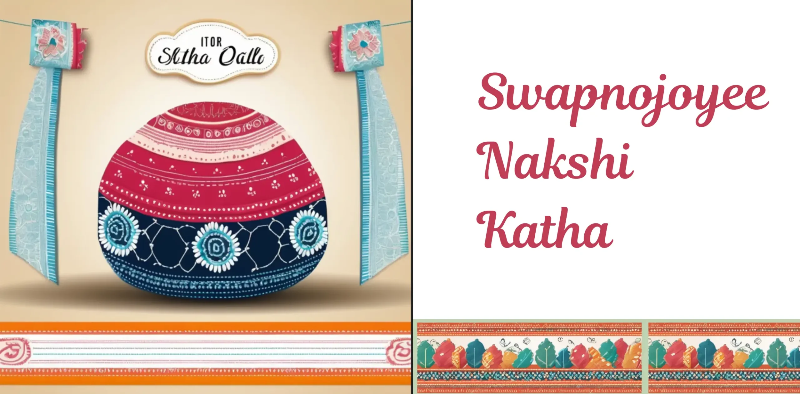 Traditional Bengali Nakshi Katha - Perfect for Home Decor